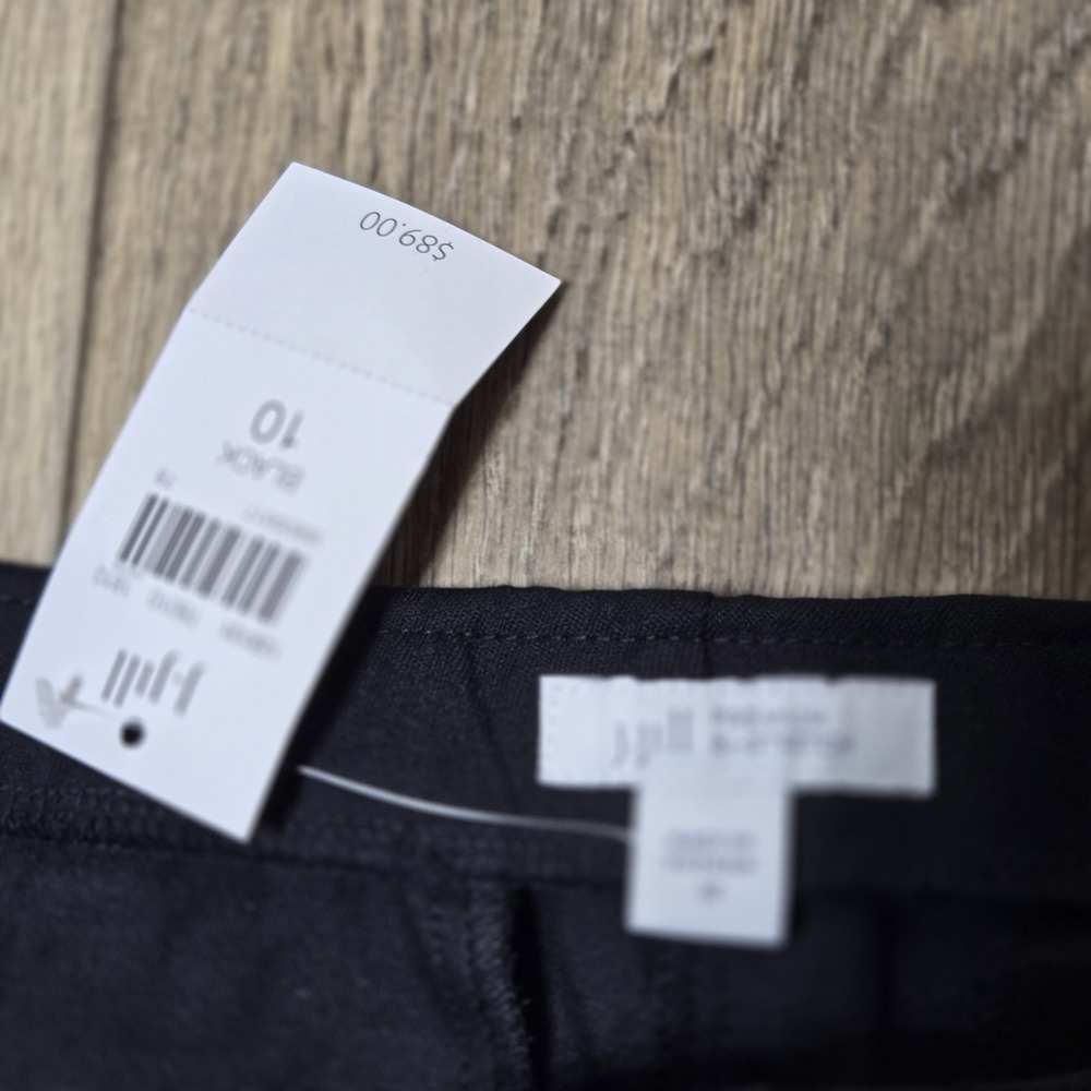 J. Jill Premium Bi-Stretch Pants Women Size 10 Black Pull On Cotton Blend - Picture 2 of 11